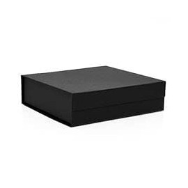 Collapsible Gift Box With Magnetic Closure - 8 X 8-1/2 X 2-3/8- Black - Package 5 | Quantity: 5