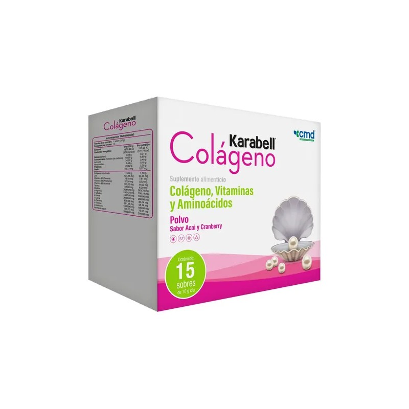 Colageno Karabell 15 Sobres Fortalece Cabello Sabor Neutro