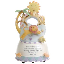 God Created Everything Baby Musical with Animals, 6-1/2-Inch