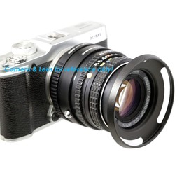 Fotasy 52mm Slim Low Profile Designed Metal Curved Metal Screw-in Lens Hood Shade for Leica Leitz Voigtlander Canon Fuji Nikon Olympus Panasonic Pentax Sony, 52 mm Hood