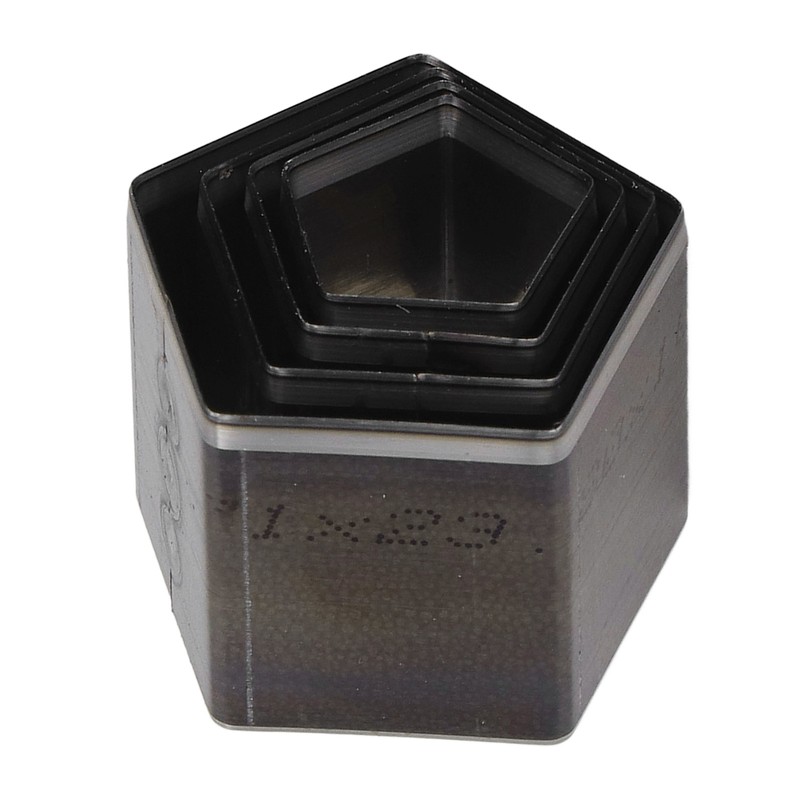 4Pcs Pentagon Cutting Punching Die Alloy Steel Leather Cutting Mold