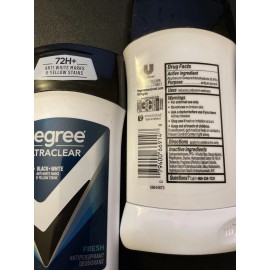 Degree 2x Degree Ultra Clear Black & White Fresh Antiperspirant Deodorant Exp 01/2026+