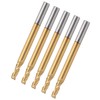 5Pcs 3‑Flute Flat End Milling Cutter Ti Plating Router Bits