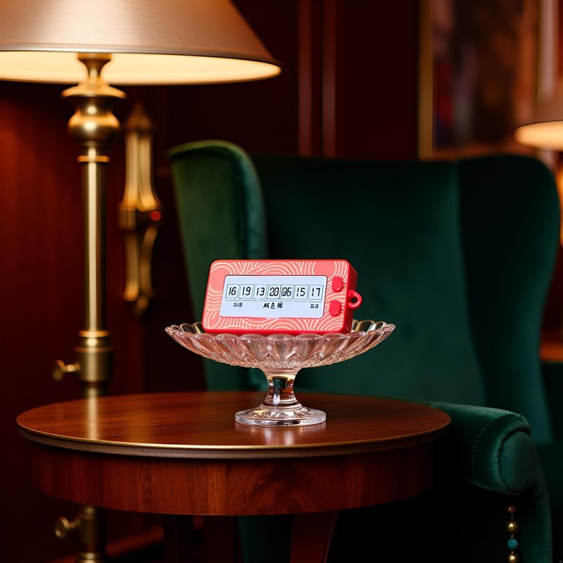 Calsgkspray Red Fortune Lottery Machine Electronic Number Selector Portable Random