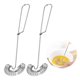 Spiralbesen 2 Stück Edelstahl Schneebesen klein Saucenbesen Mini Klein Spiralschneebesen Rührbesen Set für Blender Koch- und Küchenhelfer, Für Tägliche Kochen Mehl Fleisch Kuchen Backen