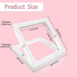 Acrylic Cookie Stencils Partner, 6"x6" Magnetic Cookie Stencil Frame Stencil Holder for Royal Icing Fondant Airbrushing, Magnetic Template Frame for Cooking Decorating Baking Tool