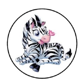 Unbranded 48 Cute Zebra!!  ENVELOPE SEALS LABELS STICKERS 1.2" ROUND