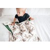 Large Premium Knit Baby 3 Layer Stretchy Quilt Blanket"Noah" by