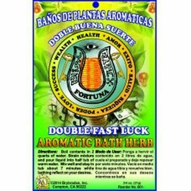 3 pcs Aromatic Soothing Herbal Bath Double Fast Luck Doble Buena Suerte BANO DE PLANTAS AROMATICAS - Made in USA - 1 OZ