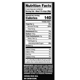 Romano Cheddar Cheese Crisps, Multi Layered Sourdough Crackers, Cheese Platter Party Snacking Snack Food, Specially Selected Crackers 4.5oz Box