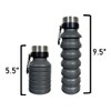 Botella de agua plegable de silicona congelable (negro)