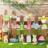 GlikCeil 40 Pcs Easter Wooden Hanging Ornaments Wood Easter Tree
