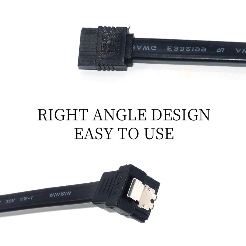 ELifeApply SATA Cables, Sata III 6.0 Gbps Cable 90 Degree