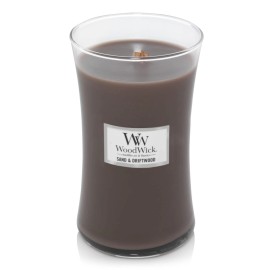 WoodWick Large Hourglass Driftwood Candle 22 Oz Natural Wooden Wick 180 Hour Burn Time