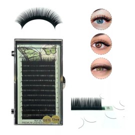 Buterfly Blister Extensiones Pestañas Mink Mixto 1 A 1