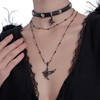 MASW Original design Hip Hop Black Crow Necklace Gothic Necklace