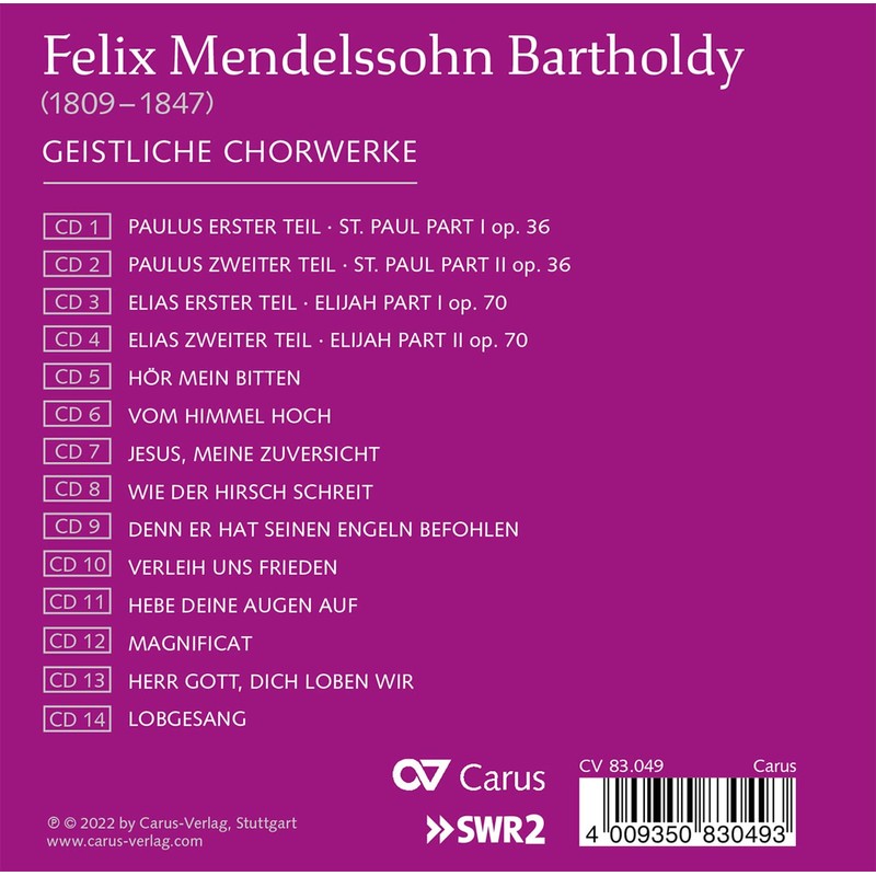 Mendelssohn Bartholdy: Geistliche Chorwerke