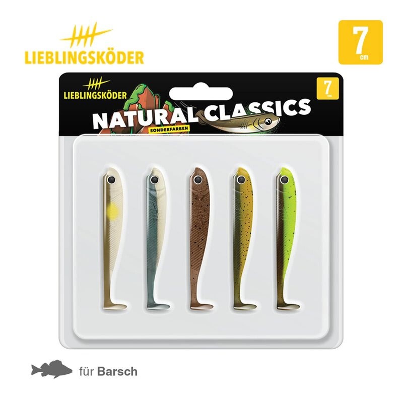 Lieblingsköder Rubber Fish 7 cm – 5 Fishing Lures, Colour