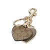 Coach Key Fob 91478 IM/Khaki Key Fob Heart Charm Key