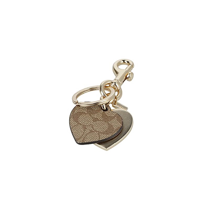 Coach Key Fob 91478 IM/Khaki Key Fob Heart Charm Key