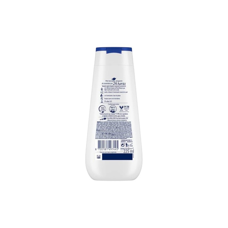 Dove Jabn Lquido Corporal Nutricin Profunda, para una piel con
