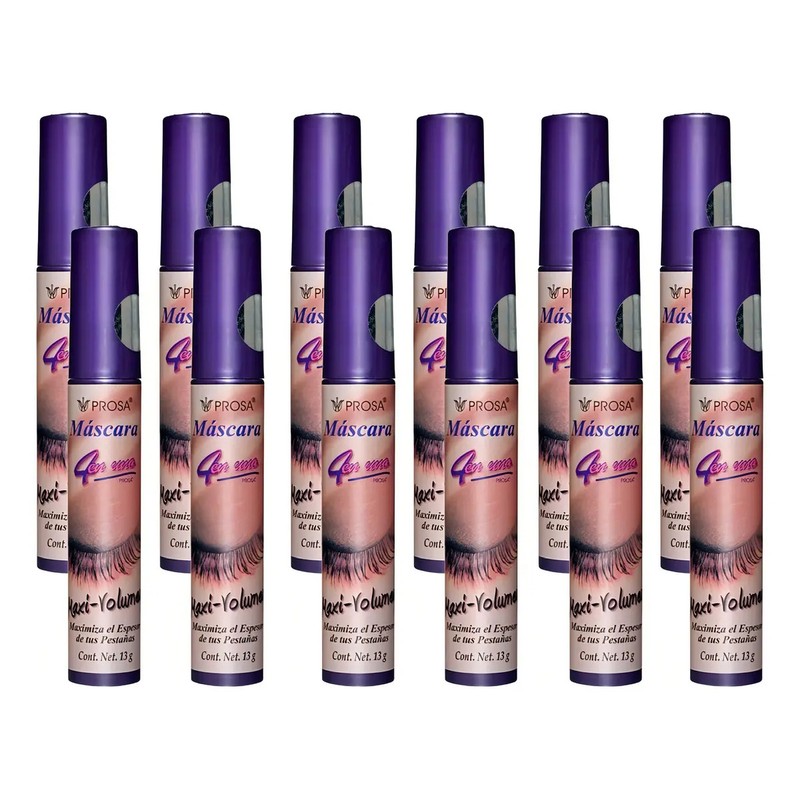 12 Piezas Rimel Mascara Pestañas Prosa 4 En 1 Color