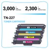For Brother 4 Pack TN227 Toner High Yield For Brother