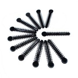1040 unidades - Lazos de ligadura elastoméricas de ortodoncia, bridas o bandas de ligadura dental. Gomitas o ligas para brackets de ortodoncia. (Negro)