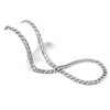 HSWYFCJY Men's Silver Curb Chain Necklace, Men's Cuban Stainless Steel