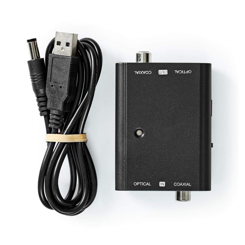 NEDIS BiDirectional DAC Digital Audio Converter, SPDIF RCA to Toslink,