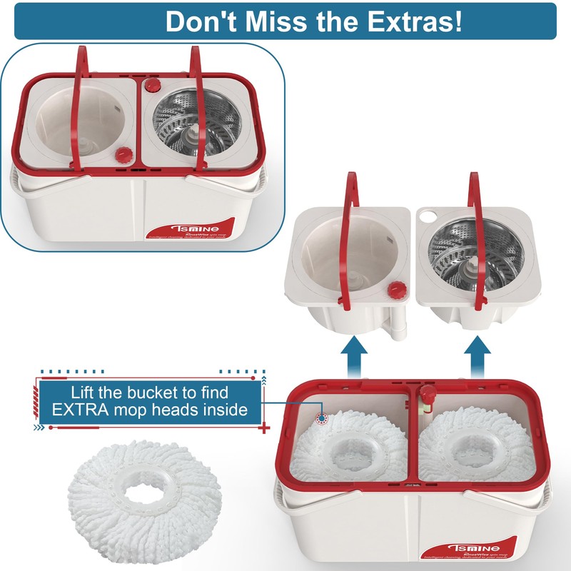 Gen 1 Large-Capacity Spin Mop and Bucket – for Big