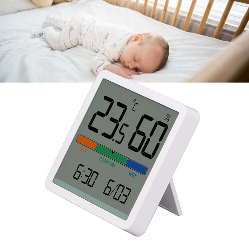 Temperature Humidity Monitor 3 in 1 Temp Tester Digital Display