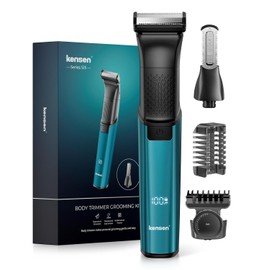 kensen Men's Intimate Shaver, Men's Intimate Area, 2-in-1 Body Shaver, Men's Wet & Dry Use, Intimate Razor, Men's Type C Body Groomer, Men's Attachment Combs, Chest Armpit Strip