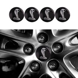 4PCS 56.5mm 2.2'' Auto Car Sticker Wheel Center Hub Cap Logo Aluminium fit for Mustang Shelby Cobra (forShelby)