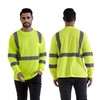 W&H High Visibility Long-Sleeved Safety Work Shirts with Sun Protection