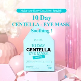 10 DAY Eye Mask Centella 20pcs (10pairs) - Soothing Eye Patch, Calming Eye Area with Madecassoside, Centella Asiatica Extract, Asiaticoside, travel friendly, lightweight