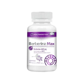 Berberina Max 440 mg MCT - Suplemento Natural con Berberina Aristata - Triglicéridos de Cadena Media - 60 Cápsulas