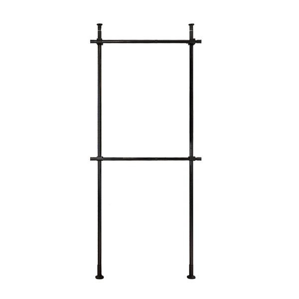 CNCEST 2 Tier Steel Clothes Rack for Hanging Clothes, Adjustable
