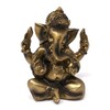 TEMPELWELT Decorative Figure Ganesha Four Arms Sitting 11 cm Polystone