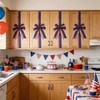6 Pcs Patriotic 4th of July Cabinet Bows, Flags Pattern