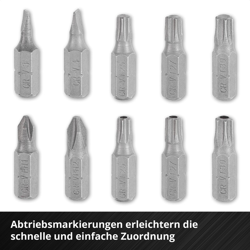 Original Compatible with Einhell Bit Box 32 Pieces (30 x