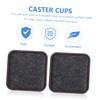LALAFINA 8pcs Square Furniture Stopper Caster Cups Non Slip Grippers