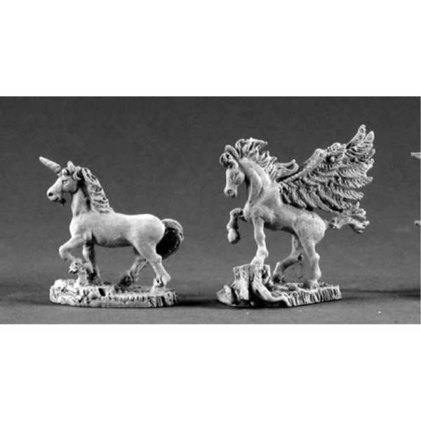 Dark Heaven Unicorn Foal & Pegasus Hatchling RPR 02207