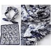 Loopunk Pack of 6 Multicolor Paisley Pattern Square Silk Scarf