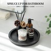Hanobe Black Round Decorative Coffee Tray Wooden Trays for Coffee