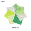 7 Premium Cotton Fabric Squares 25x25cm, Pre-Cut Plain Craft Fabric
