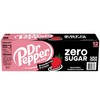 Dr Pepper Zero Strawberries and Cream Soda, 12 fl oz