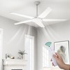 YITAHOME 54" Ceiling Fan with Light Remote Control Black 5 5 Blade Ceiling Fans Modern Ceiling Fan Reversible 6 Speeds w/Quiet DC Motor for Bedroom, Living Room, Dining Room, Patio