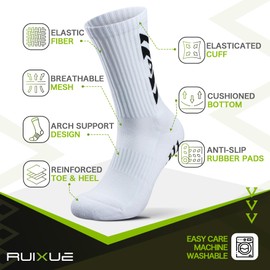 Football Socks 2 Pairs Football Socks Unisex Socks Non-Slip Design Universal Scale 39-46 Cotton Football Socks Men Tape Design Football Socks Men, 3 pairs