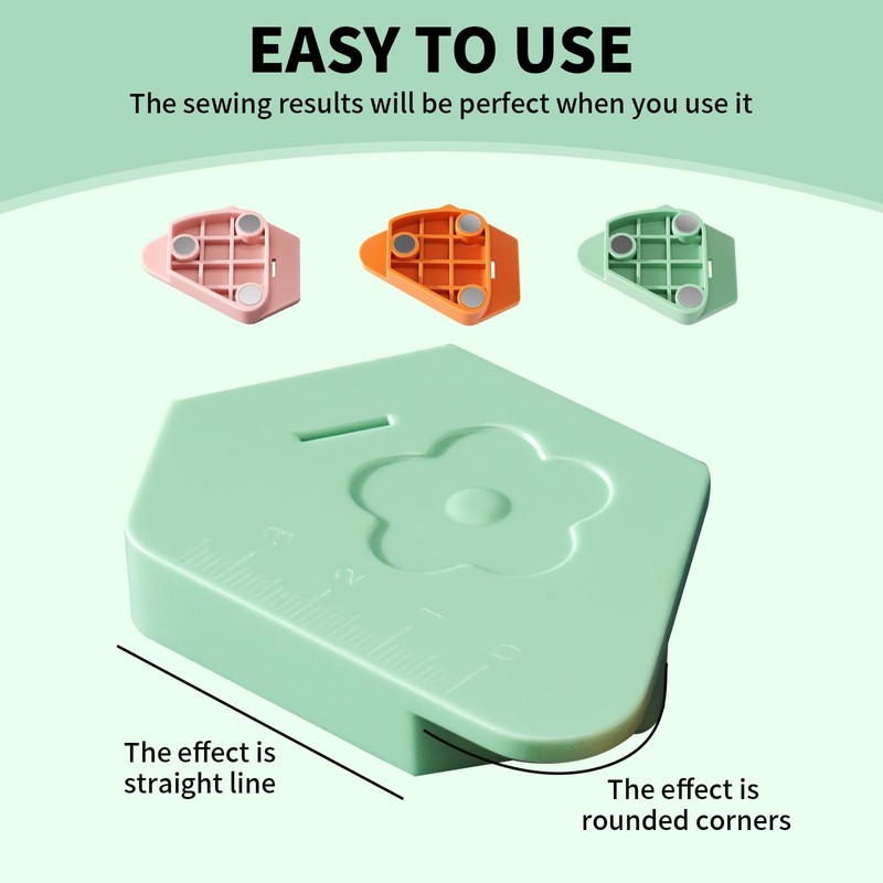 Katyjun Magnetische Nahtführung für Nähmaschinen, Magnetic Seam Guide Vielseitiges Polygonale